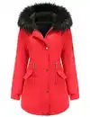 Bild 1 von Tuopuda Jacke Damen Wintermantel mit Kapuze Reißverschluss Parka Mantel Langarm Hooded Jacket Schwarz Kapuzenjacke Hoodie Sweatshirt Winterparka Frühling Geschenk für Frauen