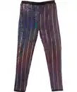 Bild 1 von Leggings mit Regenbogeneffekt elastischer Bund, schwarz