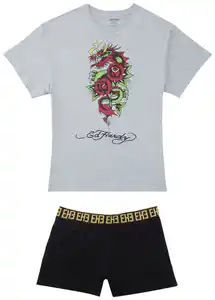 ED HARDY Damen-Shorty-Pyjama, 2-teilig