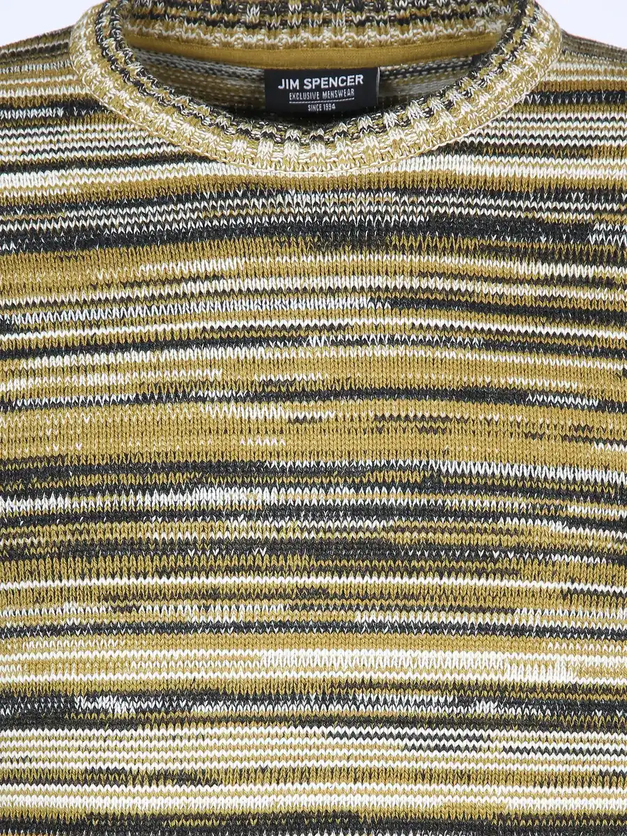 Bild 3 von Herren Strickpullover in gestreifter Optik Gelb