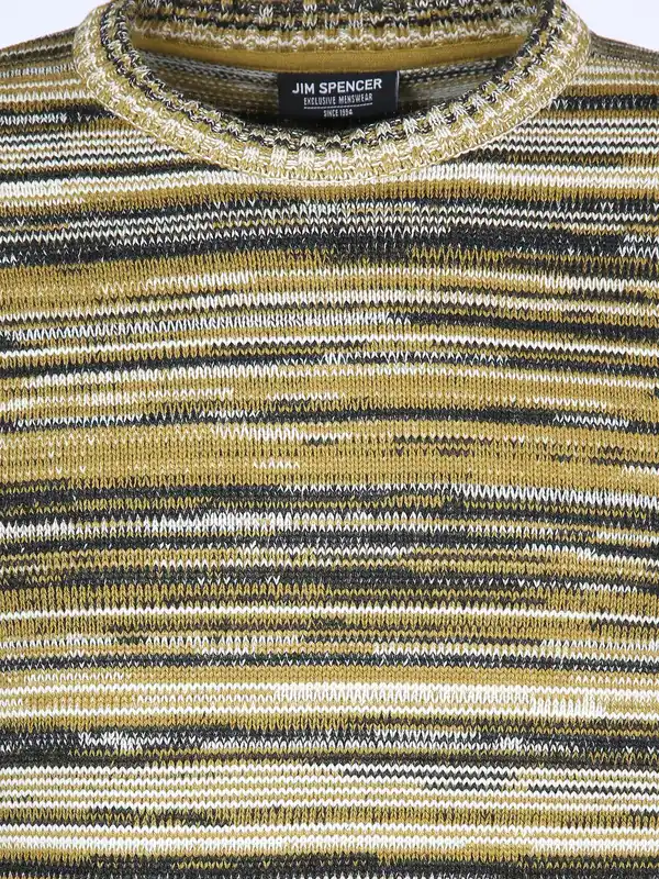 Bild 3 von Herren Strickpullover in gestreifter Optik Gelb