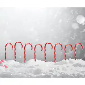 LED-Lichterkette Zuckerstangen 8er-Set 46cm