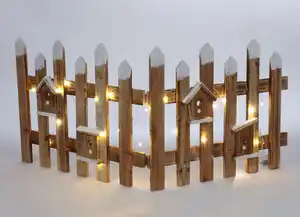 Großer Deko-Zaun mit LED-Beleuchtung und Timer 98x40cm