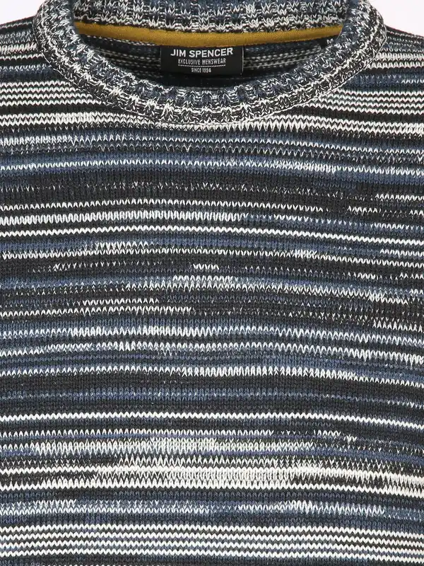 Bild 3 von Herren Strickpullover in gestreifter Optik Blau