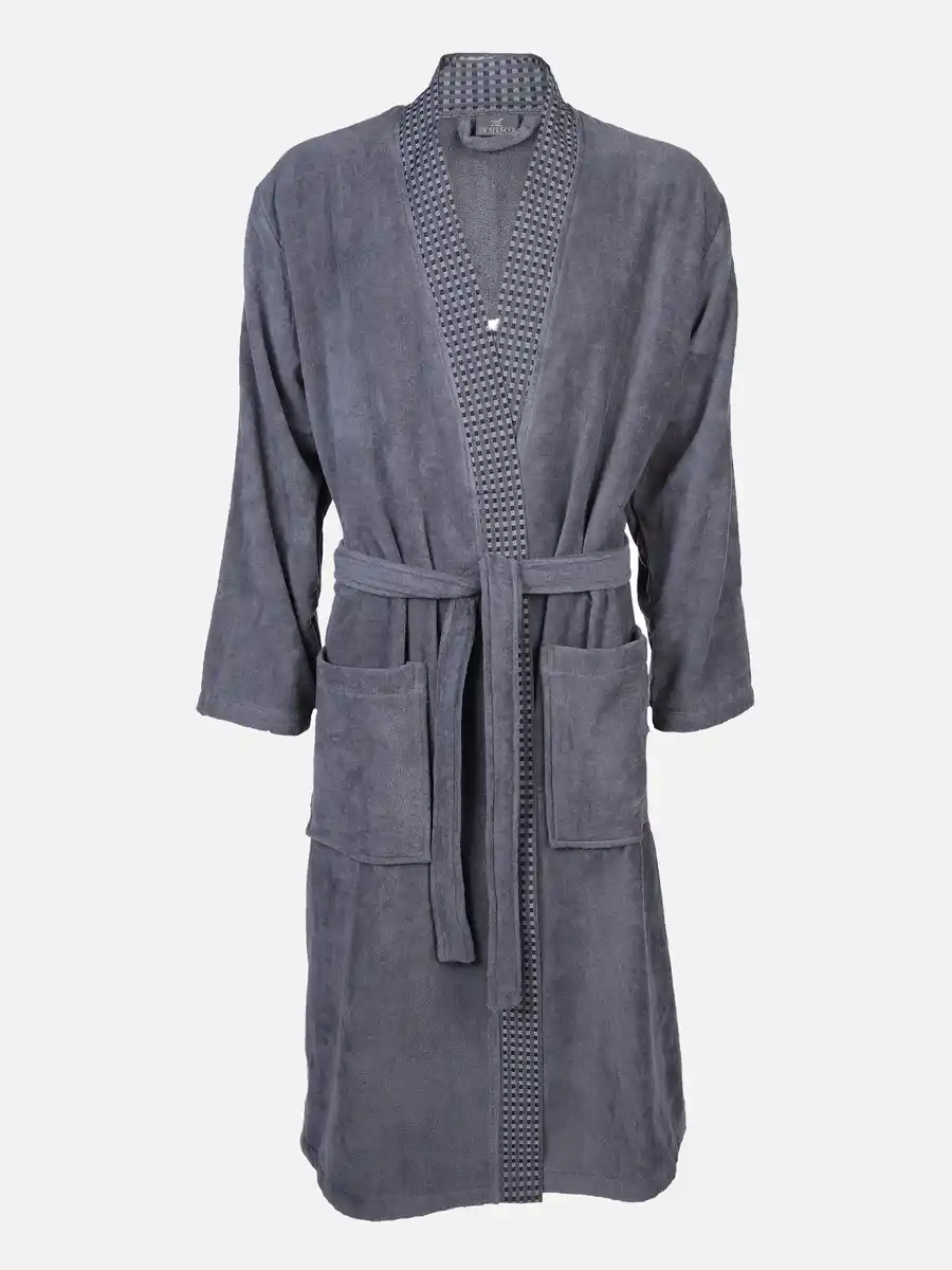 Bild 1 von Herren Bademantel in Kimonoform Grau