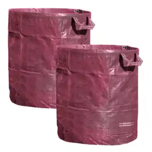 Gartenabfalltasche ca. 272 Liter - Rot, 2er-Set