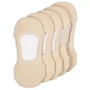 Damenfüßlis 5er-Pack, Beige, 39/42