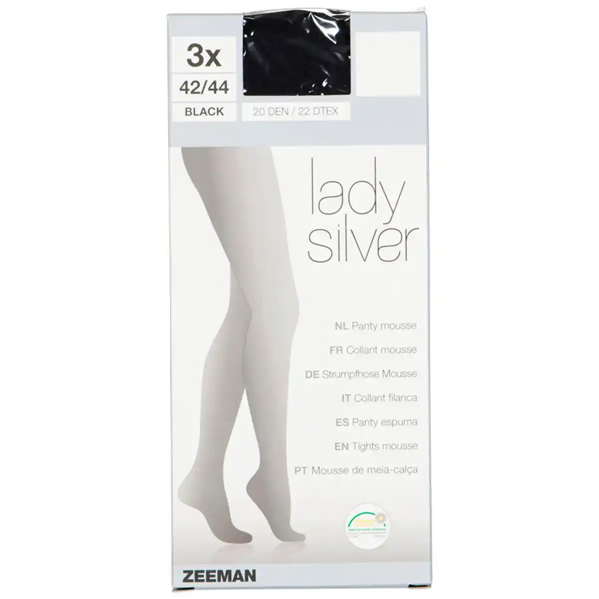 Bild 1 von Lady Silver Strumpfhose 20 den Comfort Fit, Black, 386