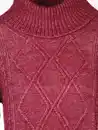 Bild 3 von Damen Pullover mit Rollkragen und Muster Rot