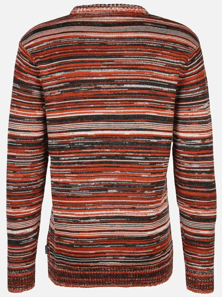 Bild 2 von Herren Strickpullover in gestreifter Optik Orange