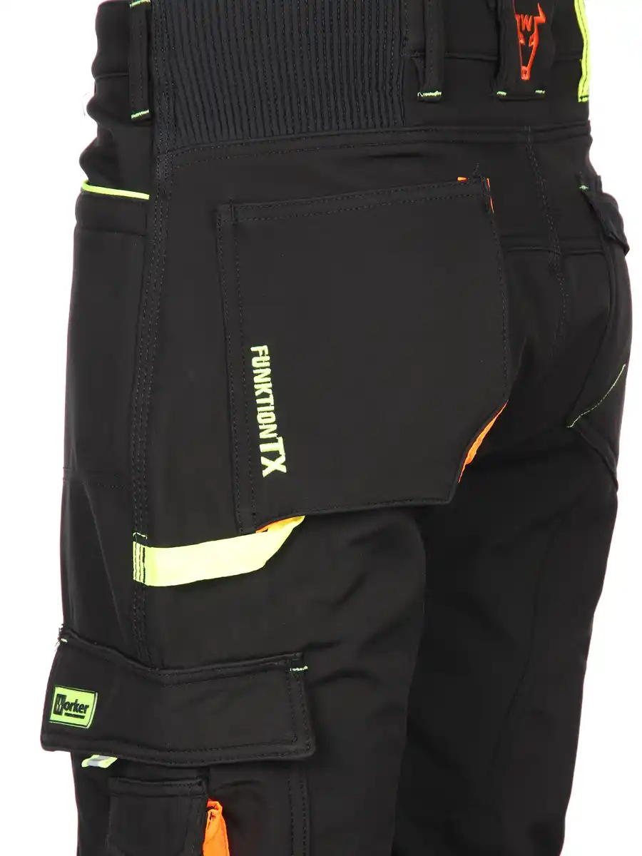 Bild 4 von Herren Softshell Arbeitshose mit Neondetails Schwarz