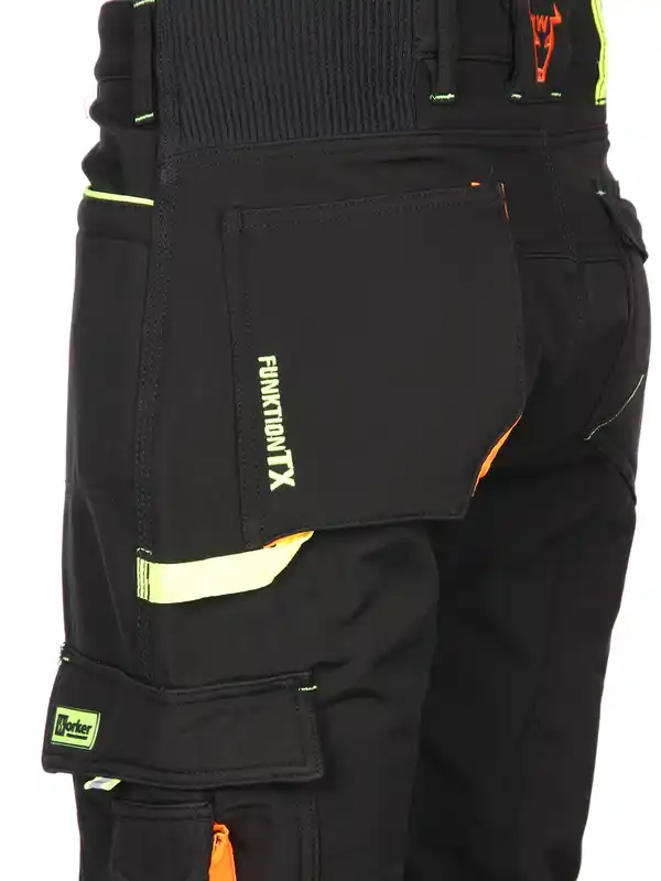 Bild 4 von Herren Softshell Arbeitshose mit Neondetails Schwarz