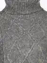 Bild 3 von Damen Pullover mit Rollkragen und Muster Silber