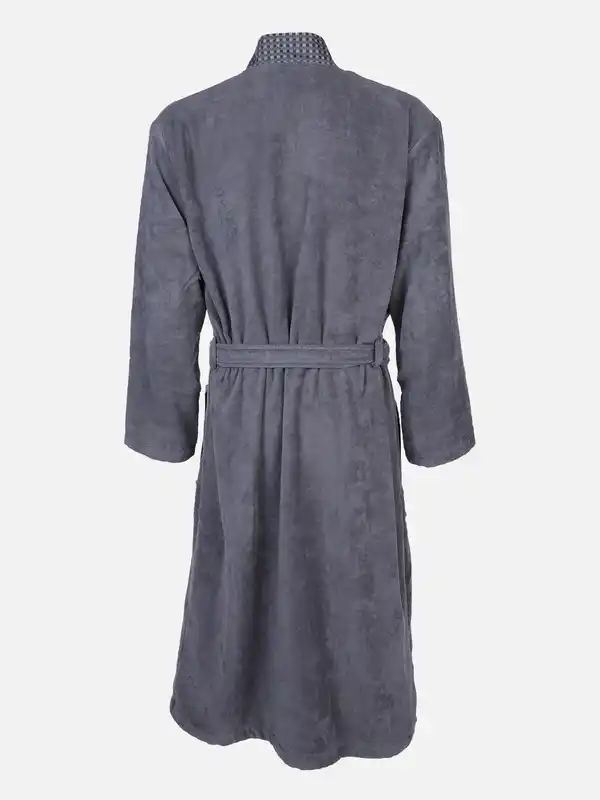 Bild 2 von Herren Bademantel in Kimonoform Grau