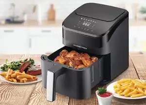 Gourmetmaxx Digitale Heißluftfritteuse 4 Liter 1400W Schwarz