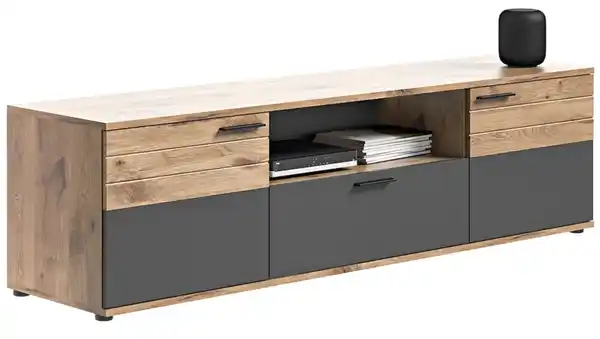 Bild 1 von Lowboard Mason, Basalt grau Nox Oak MDF