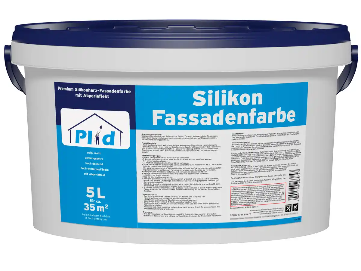 Bild 2 von Premium Silikon Fassadenfarbe Aussenfarbe Fassadenweiß Weiß