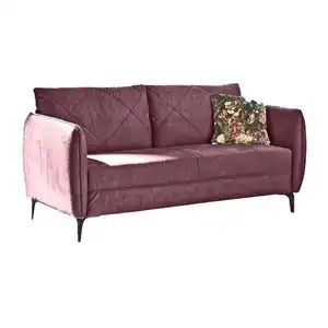 Sofa NOVARA 2,5-sitzig, Stoffbezug Aubergine, B/H/T ca. 177/86/85 cm