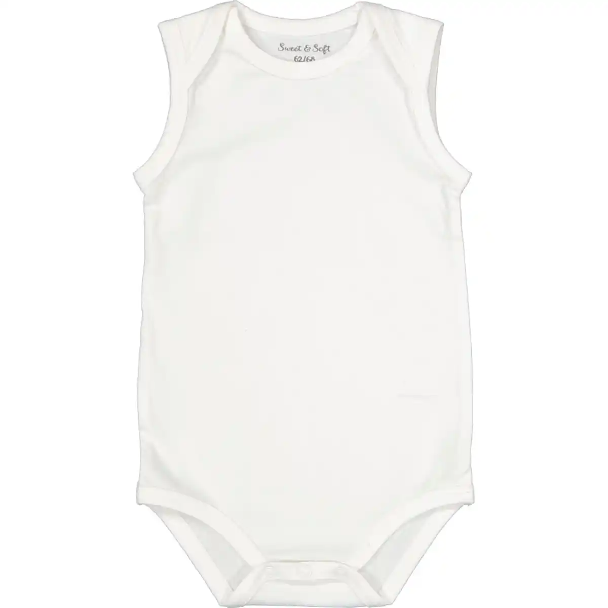 Bild 1 von Babybody Ärmellos Umschlaghals, Weiß, 86/92