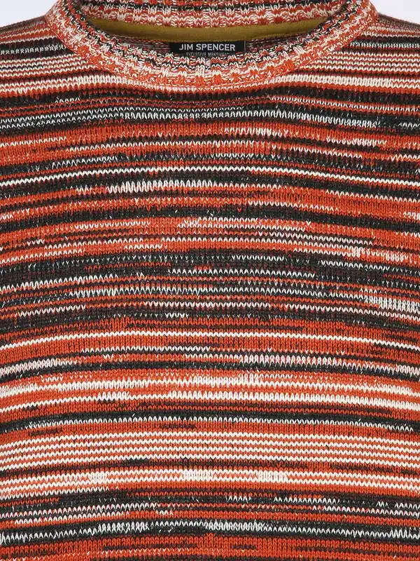 Bild 3 von Herren Strickpullover in gestreifter Optik Orange