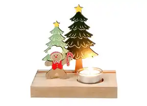 Weihnachts-Kerzenhalter aus Holz