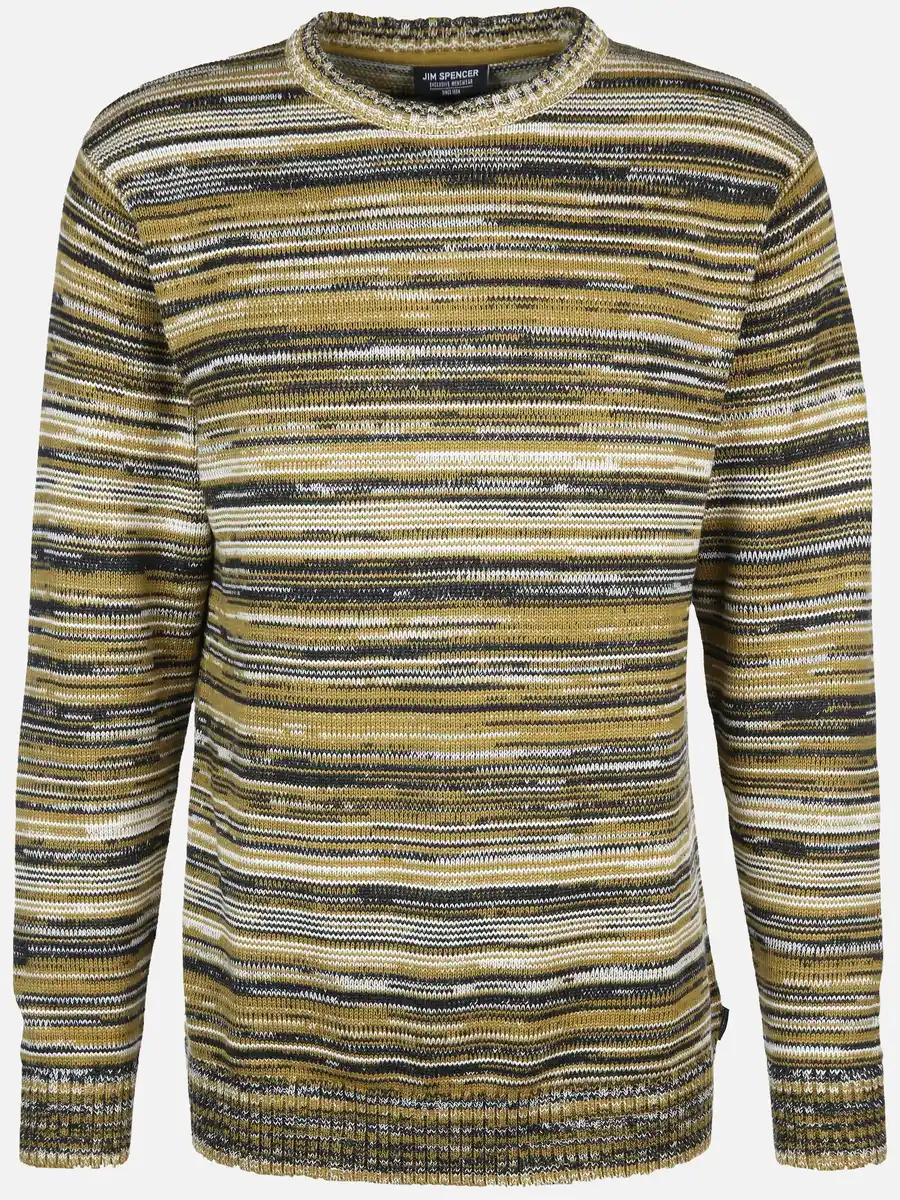 Bild 1 von Herren Strickpullover in gestreifter Optik Gelb