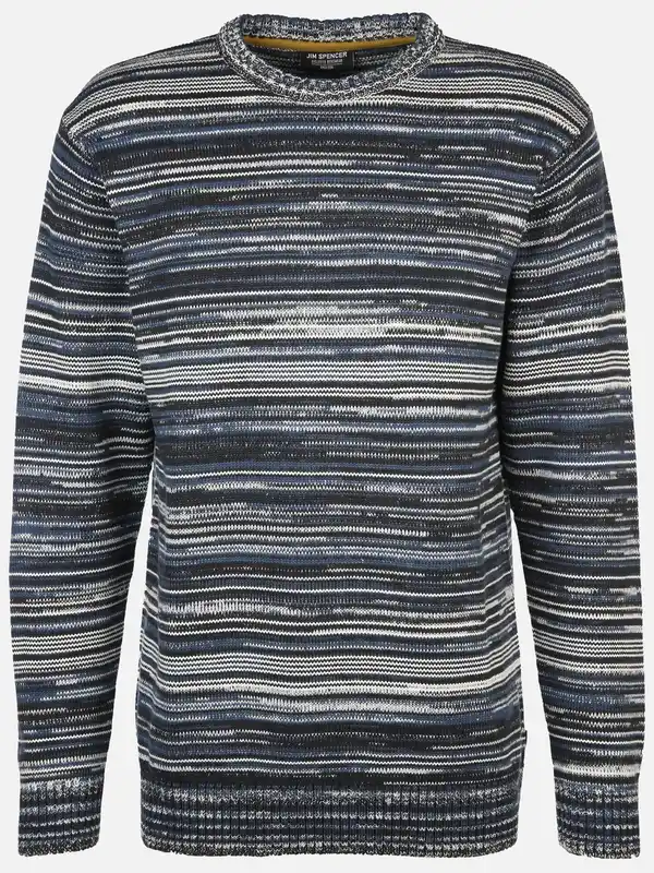 Bild 1 von Herren Strickpullover in gestreifter Optik Blau