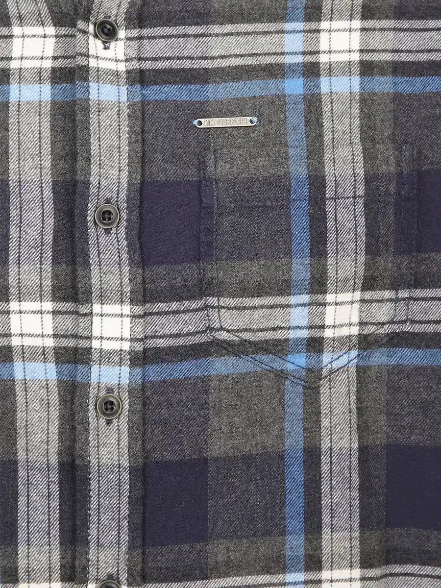 Bild 3 von Herren Flanellhemd im Karodessin Grau