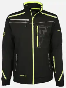 Herren Softshelljacke mit Neondetails Schwarz