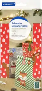 IDEENWELT Adventskalender-Papiertütenset KIDS