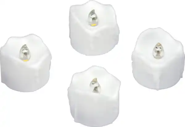 Bild 2 von IDEENWELT LED-Teelichte geschmolzene Wachsoptik 4er-Set