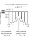 Bild 2 von IDEENWELT LED-Sternenvorhang warmweiß