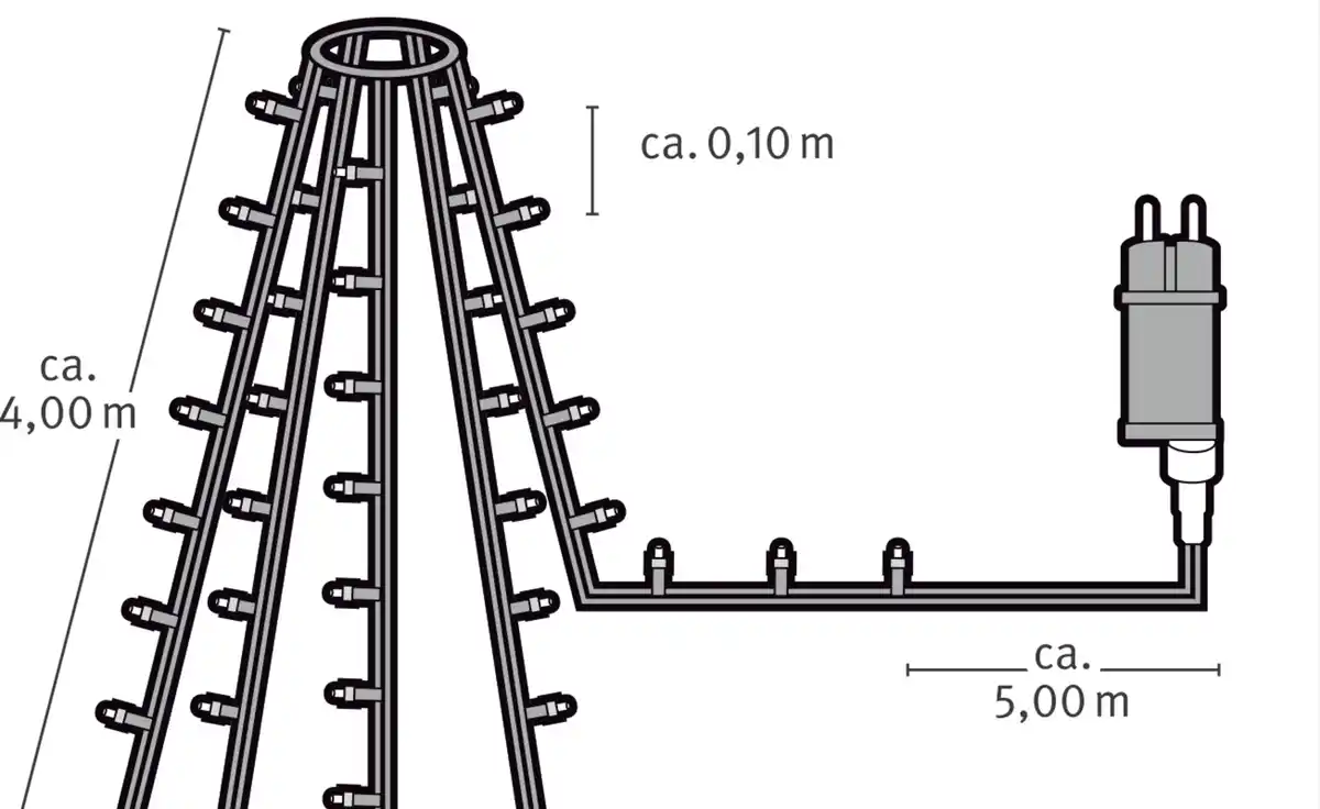 Bild 2 von IDEENWELT Express-Lichterkette mit 200 LEDs