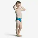 Bild 1 von Badehose Slip Baby/Kinder - bedruckt Tiger blau