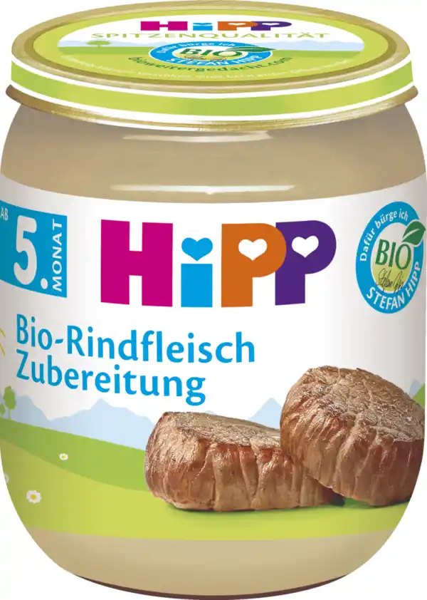 Bild 1 von HiPP Bio-Rindfleisch Zubereitung, 125 g