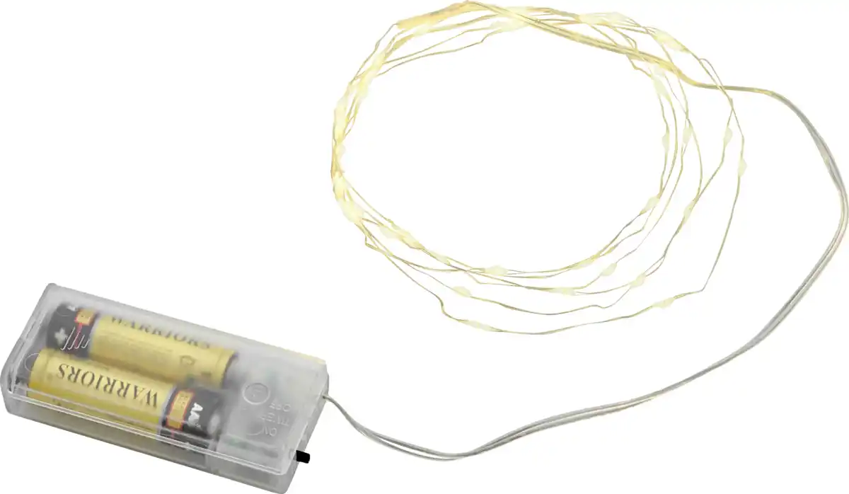 Bild 1 von IDEENWELT Micro-LED-Lichterkette 40 Lichter warmweiß, Silber