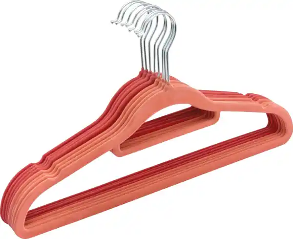 Bild 2 von IDEENWELT Beflockte Kleiderbügel orange