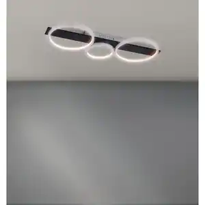 LED-Deckenleuchte 'Simone' schwarz, weiß 34 W 80 x 34,1 x 7 cm