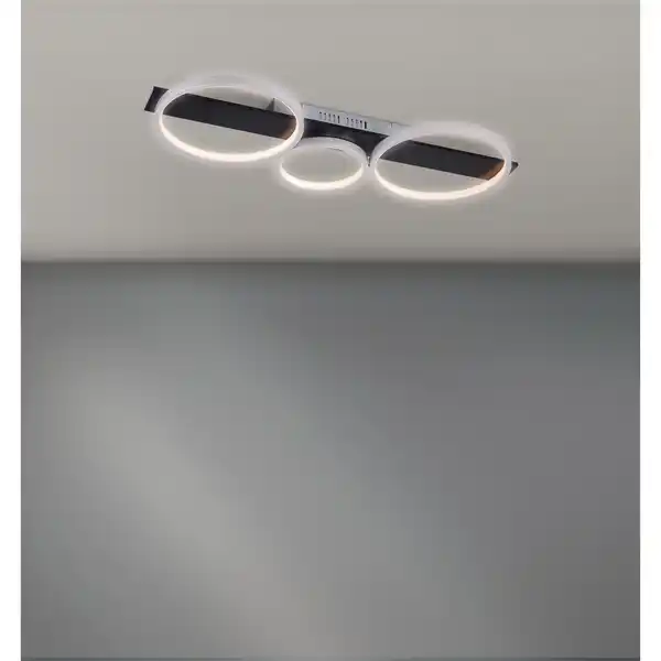 Bild 1 von LED-Deckenleuchte 'Simone' schwarz, weiß 34 W 80 x 34,1 x 7 cm