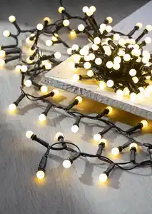 IDEENWELT Lichterkette Mini-Kugeln mit 150 LEDs warmweiß