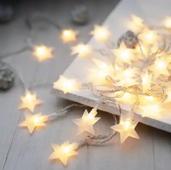 Bild 2 von IDEENWELT LED-Lichterkette Sterne 40 Lichter warmweiß