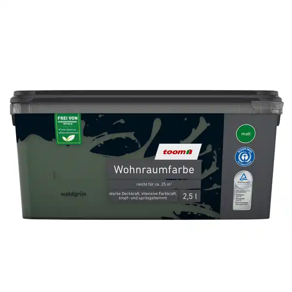 Bild 1 von toom Wohnraumfarbe waldgrün matt 2,5 l