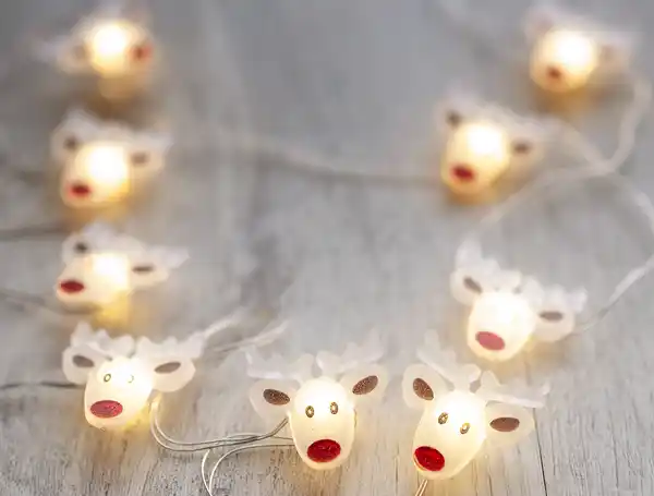 Bild 2 von IDEENWELT Micro-LED-Lichterkette warmweiß, Rentiere