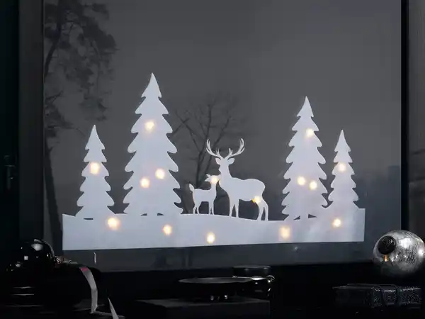 Bild 2 von LIVARNO home Fensterbild mit LED-Lichterkette