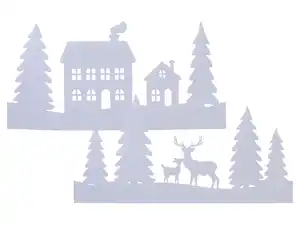 LIVARNO home Fensterbild mit LED-Lichterkette