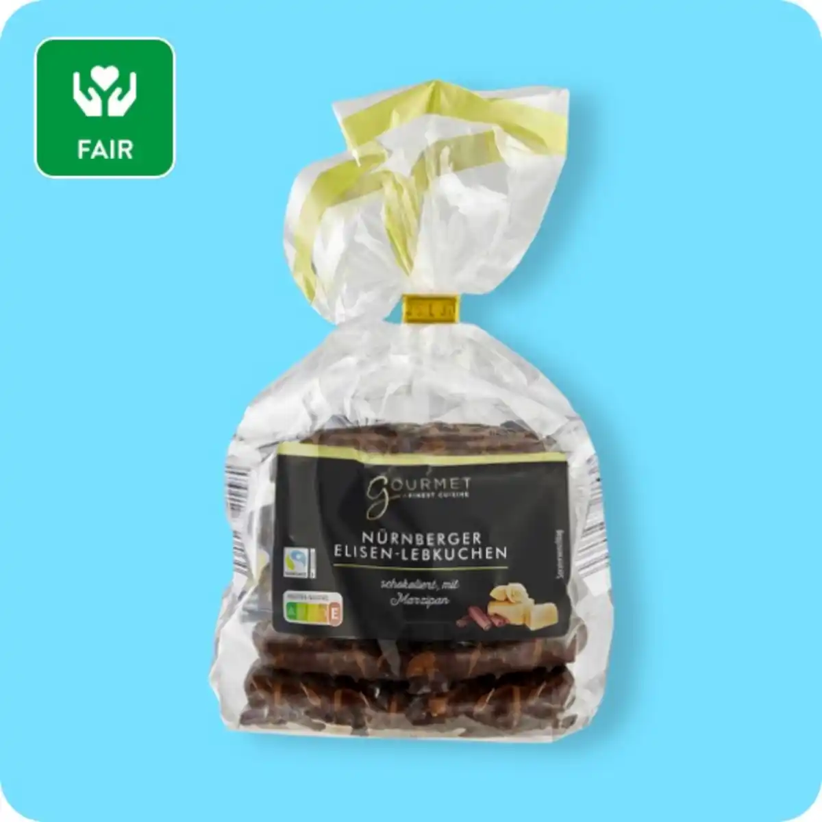 Bild 1 von GOURMET FINEST CUISINE Nürnberger Elisen-Lebkuchen, Schokoliert mit Marzipan oder Glasiert ohne Mehl im Lebkuchenteig