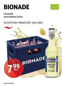 BIONADE Limonade verschiedene Sorten