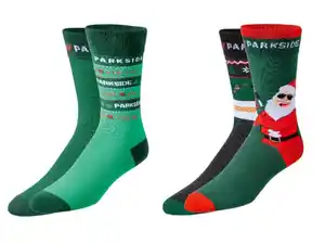 PARKSIDE® Herren Weihnachtssocken, 2 Paar, mit Bio-Baumwolle