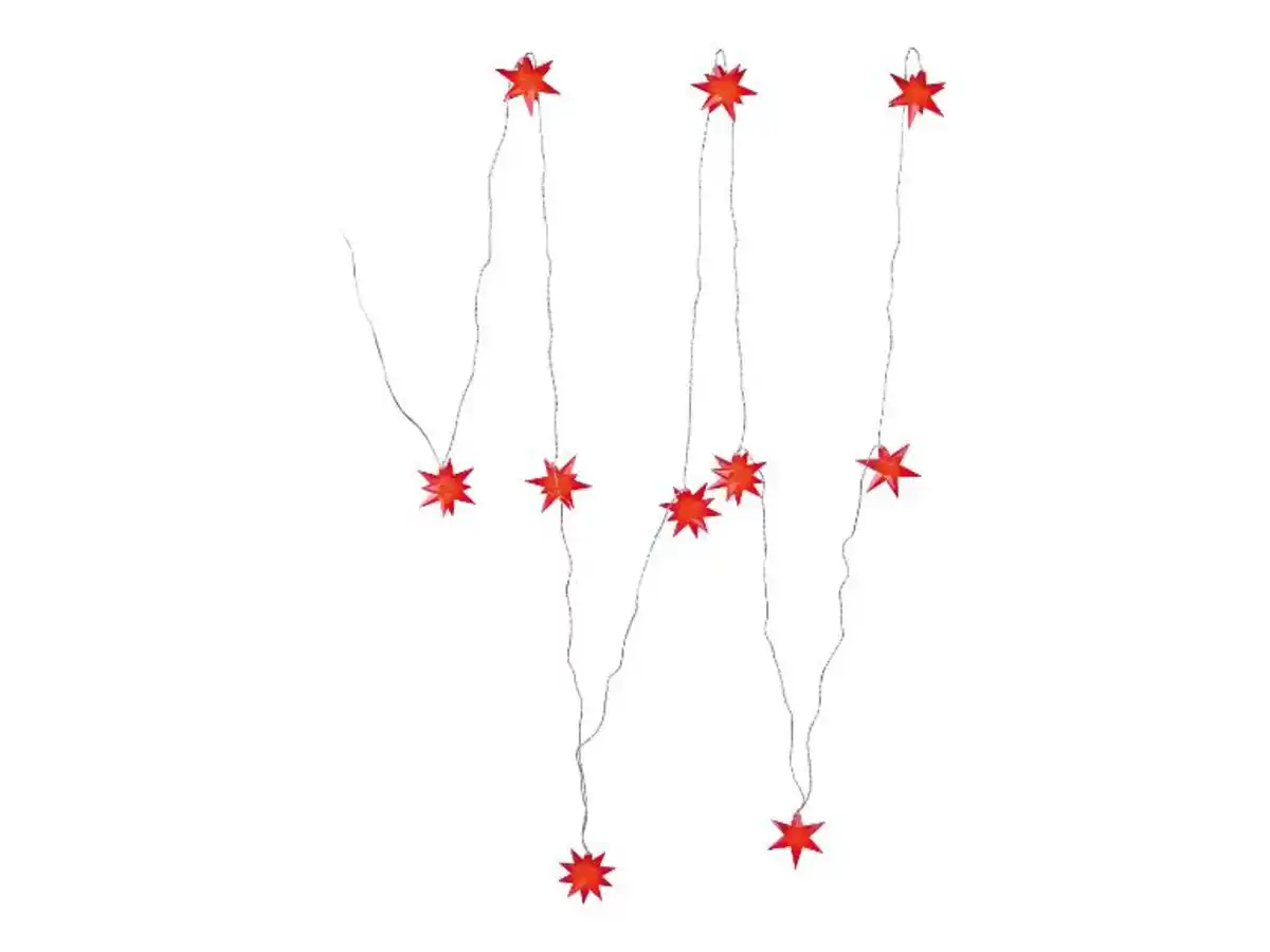Bild 3 von LIVARNO home LED-Lichterkette mit 3D-Leuchtsternen, 10 LEDs, mit Timer