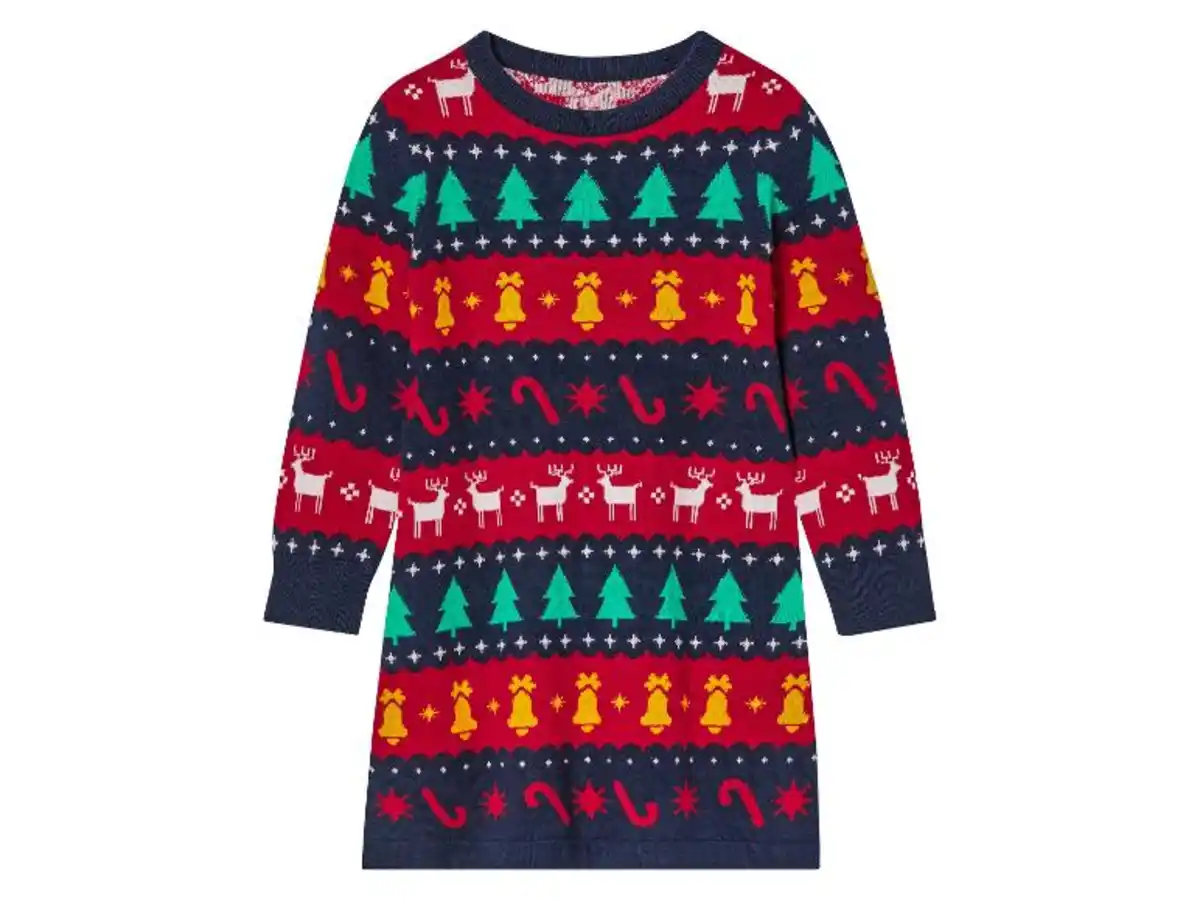 Bild 3 von lupilu® Kinder Strickkleid, mit weihnachtlichen Motiven